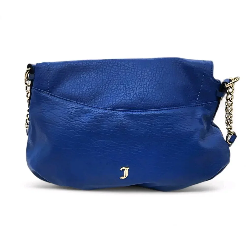 Juicy Couture Purse Crossbody Bag Faux Pebbled Leather Peacock Blue W/ Bag Charm - Picture 3 of 10